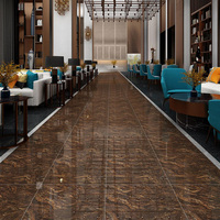 Carreaux de céramique en marbre brillant 800x800 pour sols de salon modernes, design intérieur Foshan
