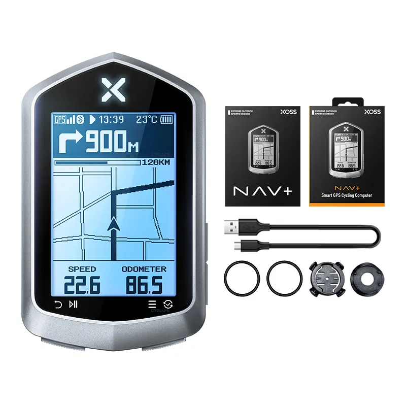 XOSS NAV PLUS GPS Bike Computer Sensores de bicicleta Monitor de ritmo cardíaco MTB Road ANT + navegación de ruta Wireless Gps Bike Velocímetro