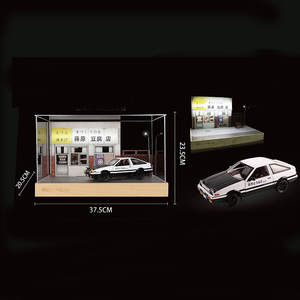 Modelo de estacionamiento a escala 1/20 <span class=keywords><strong>Fujiwara</strong></span> Tofu tienda escena garaje aleación coche 1:28 simulación modificada modelo de garaje - Product Image 6