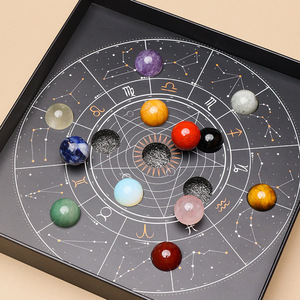 Kit de bricolage de pierre de naissance du zodiaque-Guérisseur d'or Guérison énergétique <span class=keywords><strong>12</strong></span> perles de cristal de constellation avec affichage de spécimen minéral - Product Image 3