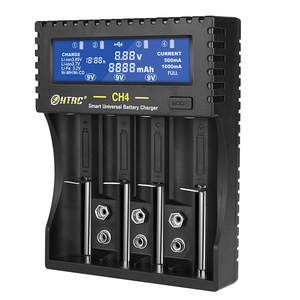 Caricabatterie <span class=keywords><strong>Elettrico</strong></span> CH4 per Batterie 18650 26650 6F22 9V AA AAA 16340 14500 Li-ion Li-Fe Ni-MH Ni-CD Pieghevole OVP DC - Product Image 1