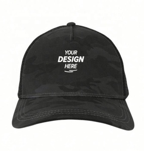 Gorra de camionero deportiva personalizada de 5 paneles con parte delantera 100% de algodón y malla 100% de poliéster para aventuras al aire libre - Product Image 2