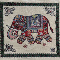 Style ethnique personnalisé Jacquard coussin tissu sac bas quantité minimale de commande fil teint motif tissé technique 330gsm robe maison Textile couverture