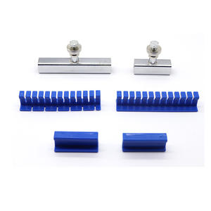 6 pièces Kit d'outils de réparation de bosses de voiture Auto carrosserie tôle sans peinture enlèvement de bosses tirant <span class=keywords><strong>bleu</strong></span> onglets ensemble tirer sans trace dissolvant grêle - Product Image 1