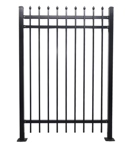 Panneau de clôture <span class=keywords><strong>tubulaire</strong></span> en aluminium noir robuste de 1,8 m <span class=keywords><strong>pour</strong></span> jardin de villa en Australie avec embout de poteau moulé 3D - Product Image 6