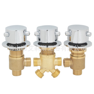 Robinet de douche thermostatique OEM à 3 poignées avec cartouche céramique pour eau chaude et froide, pour bain et douche - Product Image 1