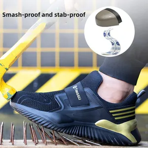 Men's Breathable Anti-Puncture Anti-Smashing Safety Shoes