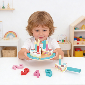 High Qualify Little Girl Educational Happy Kinder Spielzeug <strong>Wooden</strong> Toys Birthday <strong>Cake</strong> for Children - Product Image 2