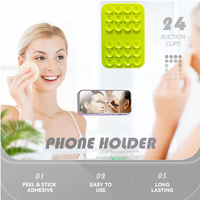 Soporte de Teléfono para Escritorio de Silicona con Logotipo Personalizado, 24 Unidades, Gel Fuerte, Flexible, Impermeable, Anticorrosión, Altura Ajustable, Doble Cara