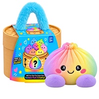 Peluche anti-stress à presser en forme de boulette avec cuiseur vapeur surprise, adorable peluche de camping en forme de boulette avec cuiseur vapeur pour enfants
