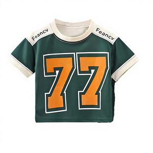 ชุดกีฬาเด็ก 2 ชิ้น ผ้าโพลีเอสเตอร์ สำหรับเด็กชายและเด็กหญิง อายุ 2-15 ปี เสื้อยืดแขนสั้น สไตล์ลำลอง สำหรับฤดูร้อน ราคาส่งถูก - Product Image 4