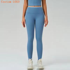 Uzun Kollu Gömlek Yüksek Bel Tayt 2 Parça Takım Süveter Tişört Kadın Spor Pantolonu Koşu Fitness yüksek bel yoga taytı - Product Image 1