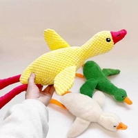 Pluche eendjes hondenspeelgoed met piepje, interactief kauwspeelgoed voor kleine en middelgrote honden