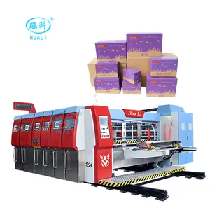 automatic feeding double wall corrugated paperboard carton printing slotting die cutting machine