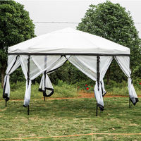 Gazebo de jardin de luxe de haute qualité, imperméable, avec moustiquaire, structure en alliage d'aluminium, double revêtement PVC