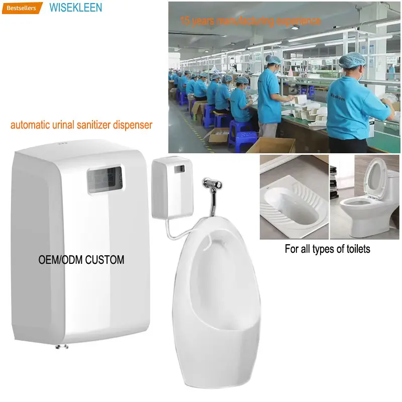 2024 Factory Customized Hot Selling Battery Operated Toilet Bowl Cleaner Automatic Urinal Sanitizer dispenser With Digital LCD