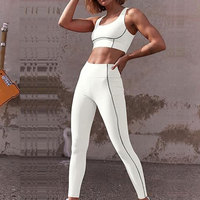 Ensembles de sport 2 pièces pour femmes : Leggings push-up et brassière de sport pour yoga, pilates et gym