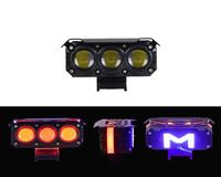 Nouvelle Arrivée Phare Antibrouillard LED Tout-Terrain 40W Blanc/Jaune Projecteur Bi-LED à Trois Lentilles Étanche IP67 5000 Lumens pour