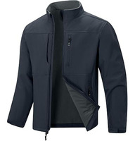 Veste softshell pour homme, doublée de polaire, imperméable, coupe-vent, fermeture éclair intégrale, col montant, 7 poches, pour la randonnée, le travail tactique en plein air