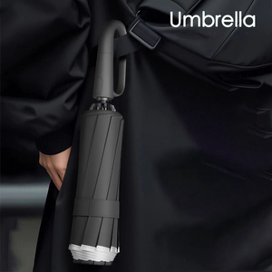 Paraguas irrompible Paralalluvia UV plegable duradero Premium Grip Paraguas automático con logotipo personalizado Anillo Hebilla Paraguas de lluvia - Product Image 3