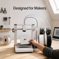 Impresora 3D Lab A1 Combo, Sistema AMS Lite Multicolor, Impresión de Alta Velocidad 500 mm/s, Autocalibración, Funcionamiento Silencioso