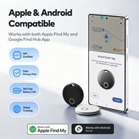 Fonctionne avec Apple Find My et Google Find Hub, application de suivi intelligent, télécommande, anti-perte, pour portefeuille, clés, bagages, localisateur d'objets.
