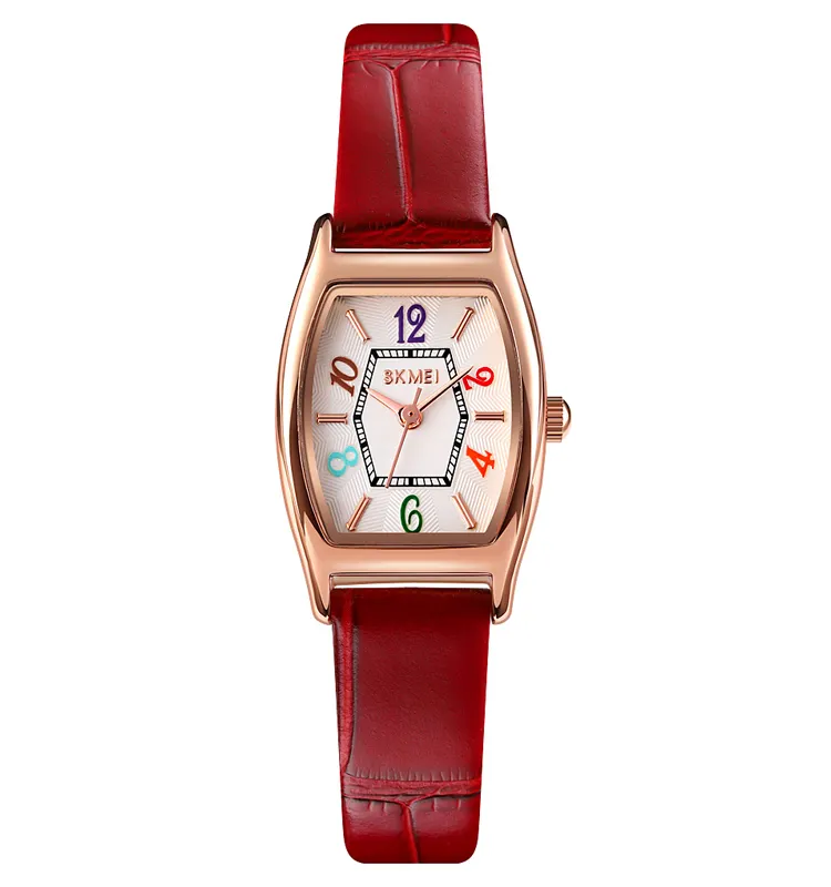 SKMEI 1781 montre zegarek Colorful relojes economics simple Female leather band classic square quartz wrist watch