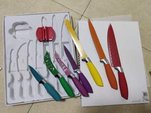 Ensemble <span class=keywords><strong>de</strong></span> <span class=keywords><strong>couteaux</strong></span> <span class=keywords><strong>de</strong></span> ligne <span class=keywords><strong>de</strong></span> royauté <span class=keywords><strong>de</strong></span> conception <span class=keywords><strong>de</strong></span> manche en pierre <span class=keywords><strong>de</strong></span> lame colorée <span class=keywords><strong>de</strong></span> 8 pièces en gros - Product Image 2