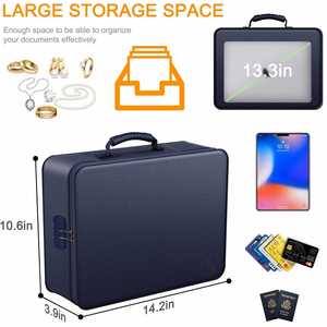 Bolsa Organizadora de Documentos Portátil Personalizada para Oficina y Viajes, con 7 Bolsillos, Resistente al Fuego y al Agua - Product Image 6