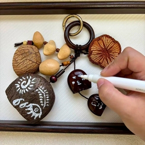 Wholesale Hand Painted Fruit Shell Rattle <b>Wind</b> <b>Chime</b> Handmade Sound Healing Hanging Ornament For Gift Shop - Product Image 2