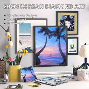 20x20ซม. แอบสแตรกต์อะคริลิคสไตล์เกาหลีทรงกลมพิมพ์ลายเพชรผู้ถือดอกกุหลาบ <span class=keywords><strong>sunloop</strong></span> DIY - Product Image 2