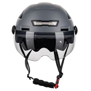 Casque de vélo intelligent ILM pour adulte, visière ouverte, avec capteur G automatique, clignotants, avertisseur de freinage, lumière LED, visière teintée, certifié CE - Product Image 1
