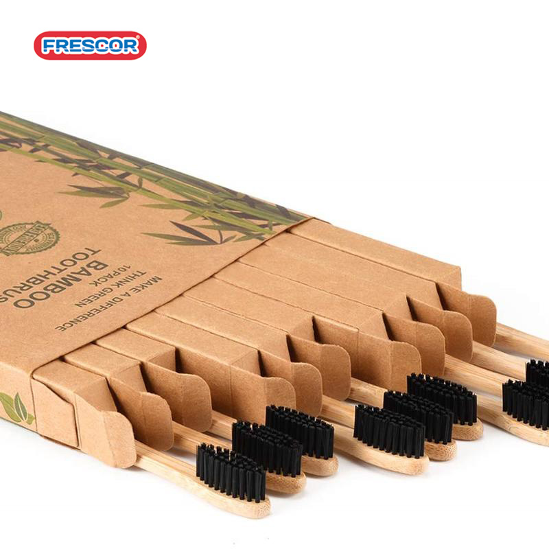 A007 частная марка Amazon Заказная 100% Органическая биоразлагаемая бамбуковая зубная щетка с упаковкой