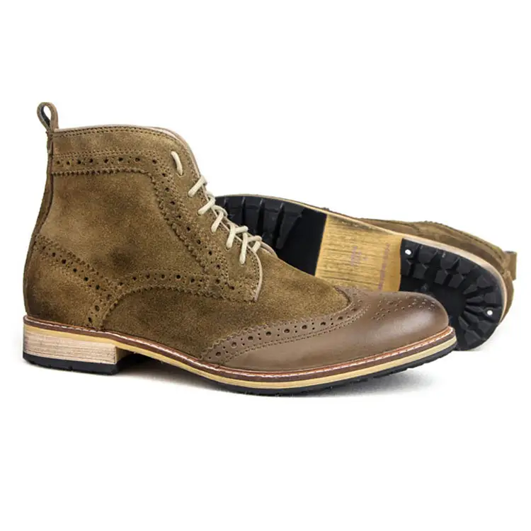 Fashion Classic Italian Design Dress Shoes Soft Men's Leather Boots