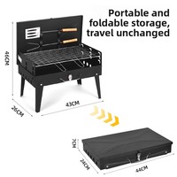 Barbecue pliant portable pour camping en extérieur, modèle HK-001, léger (2,4 kg), idéal pour les stands de rue