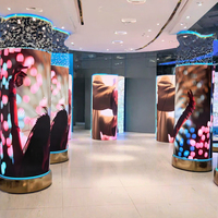 Layar LED Fleksibel P2.5 Panel Melengkung untuk Signage Digital Indoor Outdoor, Cocok untuk Retail dan Pendidikan