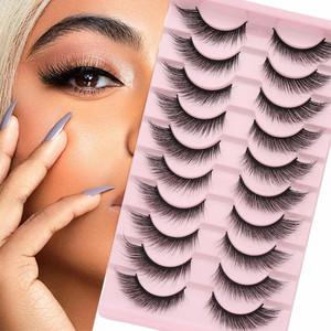 Faux <span class=keywords><strong>cils</strong></span> en bande effet naturel, imperméables, en forme <span class=keywords><strong>de</strong></span> cœur, pour la maquillage et les revendeurs <span class=keywords><strong>de</strong></span> produits <span class=keywords><strong>de</strong></span> beauté (vente en gros) - Product Image 1