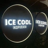Panneaux en métal avec logo mural personnalisé Enseigne de bureau d'intérieur illuminée en 3D Enseigne de magasin rétroéclairée par LED Enseigne publicitaire à LED