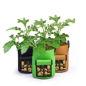 Bolsas de cultivo de fieltro CON ASAS Para plantas Y macetas, accesorio practico Para El cuidado Del Jardin - Product Image 1