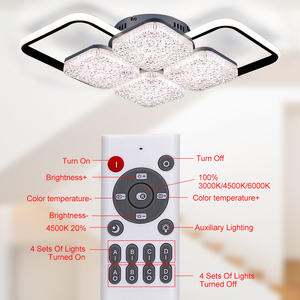 Hộ Gia Đình Hiện Đại Đèn chùm đèn với ánh hiệu ứng đèn nền điều khiển từ xa <span class=keywords><strong>LED</strong></span> trần đèn cho phòng ngủ khách phòng ăn - Product Image 3