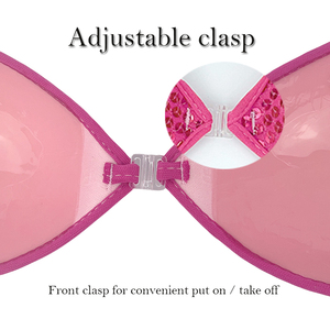 Soutien-gorge invisible push-up sexy sans bretelles ni dos en silicone adhésif à forte tenue, bonnets en tissu perforé, imperméable, lavable et sans couture - Product Image 6