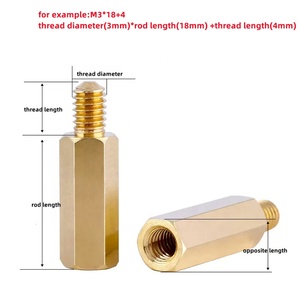 M2 M2.5 M3 M4 M5 M6 macho a rosca hembra distancia tornillo Pilar perno PCB hexagonal latón separador espaciador - Product Image 3