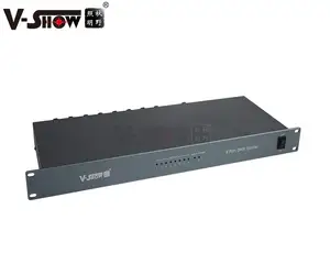 V-show a melhor qualidade 8ch dmx divisor dmx512 luz palco luzes amplificador divisor 8 way dmx distribuidor