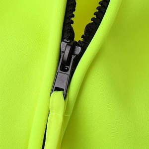 Sweat à capuche <span class=keywords><strong>de</strong></span> sécurité réfléchissant lavable pour hommes, manches longues, ourlet élastique et poches latérales, <span class=keywords><strong>veste</strong></span> <span class=keywords><strong>de</strong></span> travail d'hiver à fermeture éclair pour hommes - Product Image 4