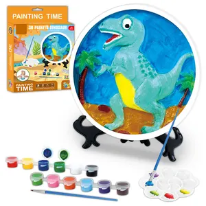 הכי חדש 3D דינוזאור טיח ציור לבן Paintable לשרבט Creative עיצוב DIY שרבוט ציור צעצועים