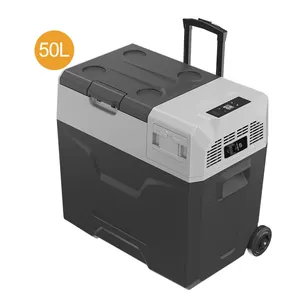 Alpicool OEM 47.3l可拆卸电池电动冷却器型DC 24V 12v便携式汽车冰箱车载野营冰柜