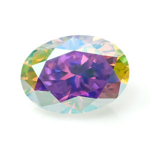 Moissanita Ovalada de Corte Opalescente Multicolor Completo, Creada en Laboratorio, con Certificado GRA, Piedra Suelta de 3mm-15mm, Venta al Por Mayor RTS - Product Image 5