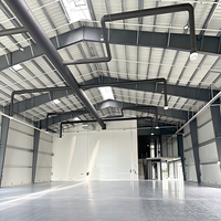Structure en acier préfabriquée de 1000 mètres carrés pour le hall d'hôtel de bureau de garage d'entrepôt-kits de construction en métal