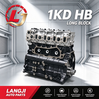 Moteur diesel durable 1KD-FTV HB Long Block, ensemble moteur remanufacturé pour Toyota Prado Hiace Pickup