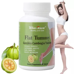 Herbal Carcinia Cambogia Flat Tummy Tablets Wholesale Private Label Fat Burning Body Cleansing Digestion Health Slimming Tablets